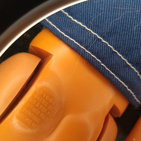 Vintage Mattel Toy 1968 Blue Eyes Vest purple label shorts ink mark  Face Hair - Picture 2 of 8